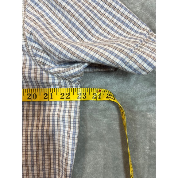 Dukes Plaid Short Sleeve Button Front Shirt Mens Large Western‎ Cowboy - Picture 7 of 10